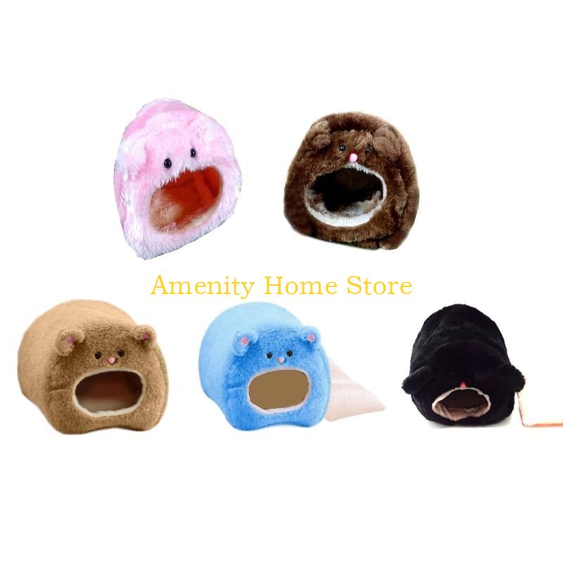 F26C Small Pet Winter Bed Warm House Nest Accessories for Hamster Guinea Pig Hedgehog Ferret Snake Spider Lizard Cozy Home