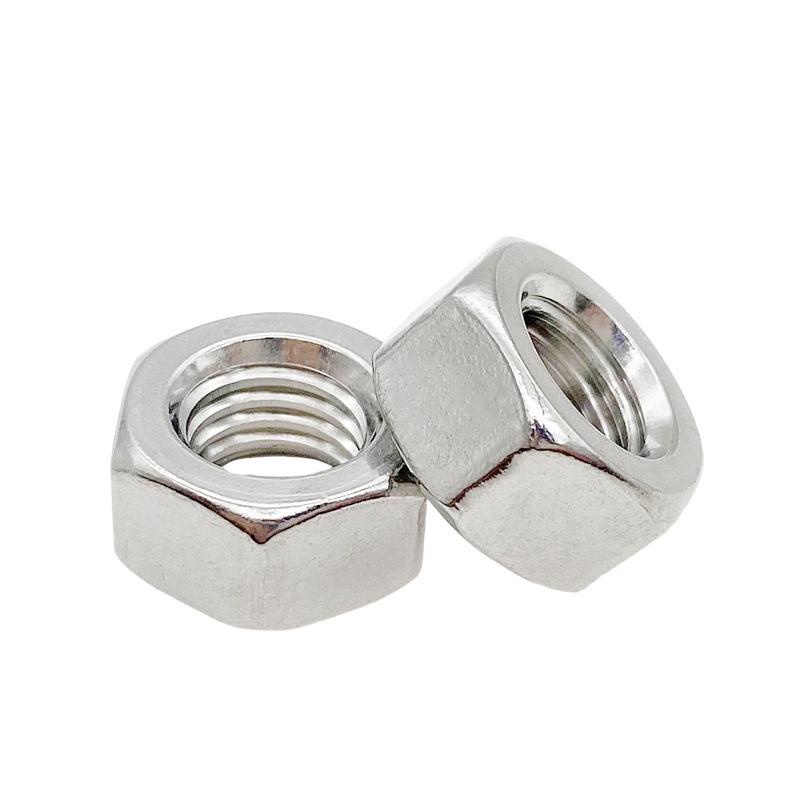 304 Stainless Steel Hex Nut, US Standard, Fine & Coarse Thread, A2-70, Sizes 2#-10#, 1/4, 3/8