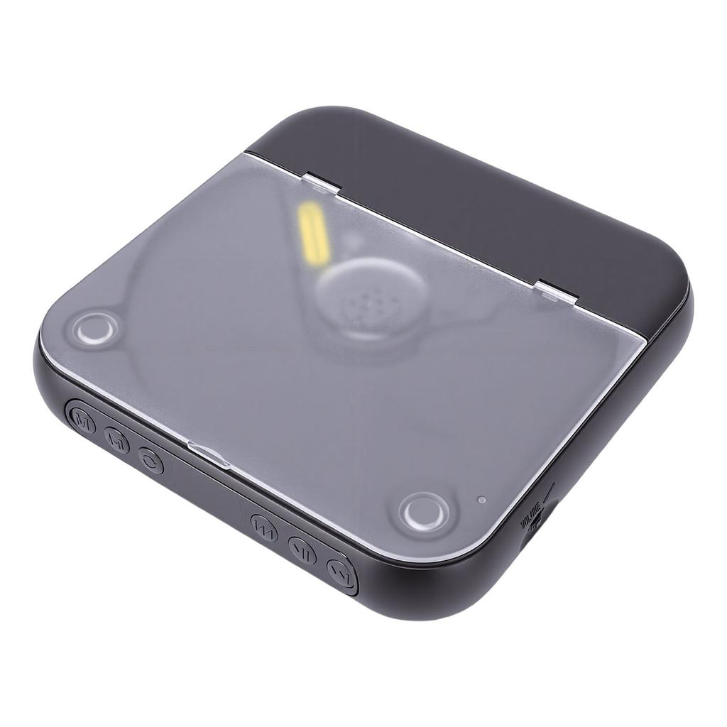 Tragbarer CD-Player mit doppelten Stereolautsprechern, Bluetooth 5.3, wiederaufladbare Kopfhörer, LCD für Zuhause, Auto, Outdoor, unterstützt CD