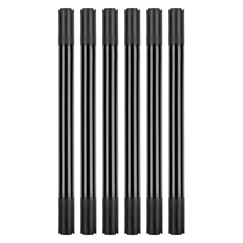 

6Pcs Double Tip Fabric Marker No Fading No Bleeding, Double Tip Black Fabric Paint Pen for Clothes Hat Canvas Bag Shoes 1