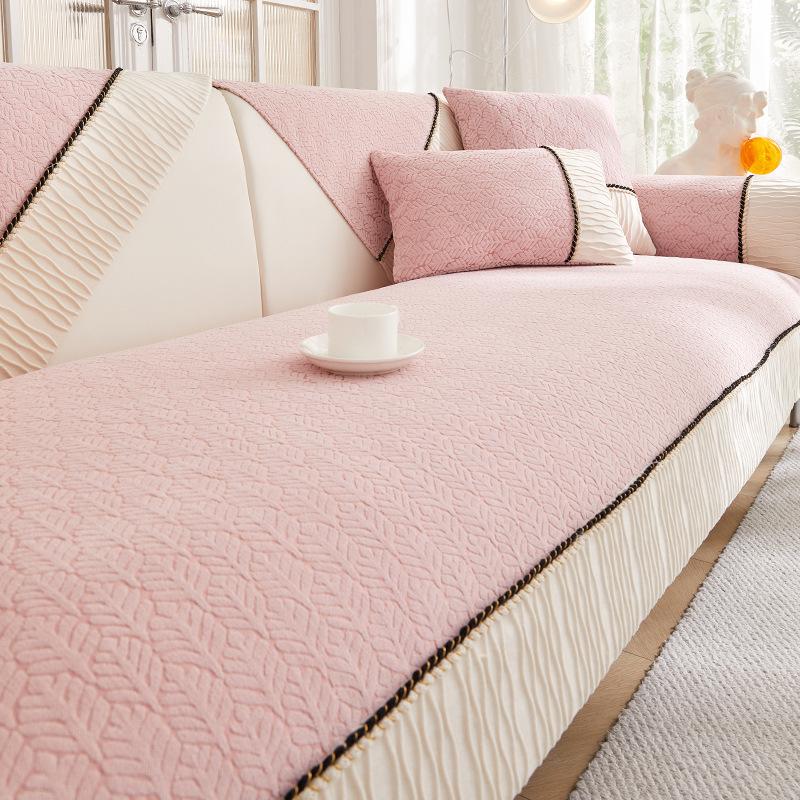 Modern Minimalist Style Chenille Sofa Cushions Four Season Universal Anti Slip Dustproof Sofa Cover Cloth Towel For Living Room