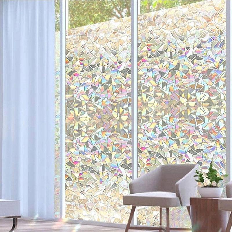 3D Privacy Window Film Windows Glass Sticker Stained Glass Window Film Decorative Film Wall Sticker Bathroom Stickers Home Decor