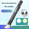 Rechargeable Dual Light LED Penlight: Portable, Multifunctional Medical Care Flashlight with Yellow & White Light