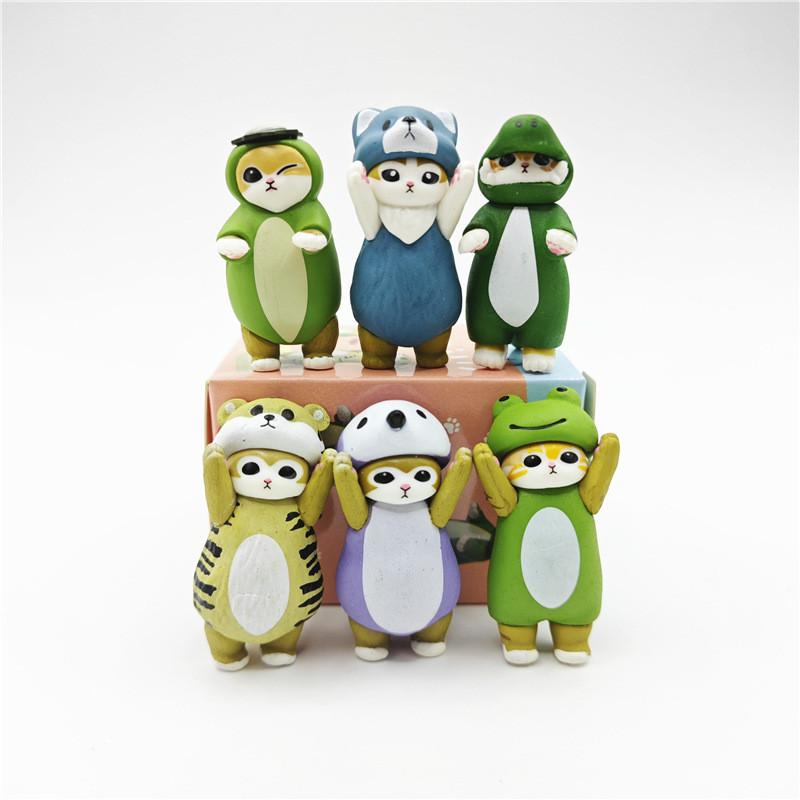 Очаровательные миниатюрные фигурки кошек Милые коллекционные фигурки-сюрпризы ПВХ украшения для торта