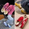 Leather retro color matching German training shoes women's 2025 new Korean version lace-up flat-bottomed casual sports board shoes Forrest Gump shoe
