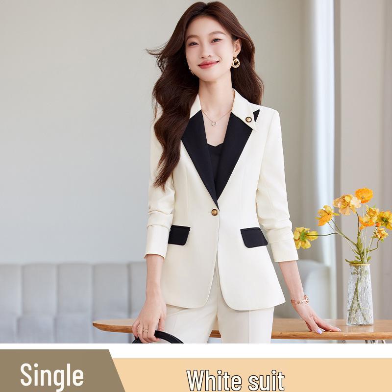 Women s White Suit Set - 2026 Spring/Autumn Professional Goddess Style High-End Jacket White Suit s