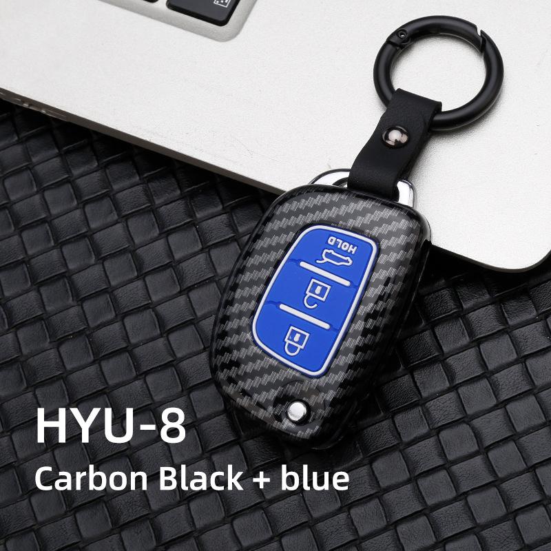 Abs Carbon Car Flip Key Case Cover For Hyundai Solaris Creta Ix25 Kona Tucson Sonata Fe I40 Elantra Ix35 I20 Ix45 Hb20 Accent