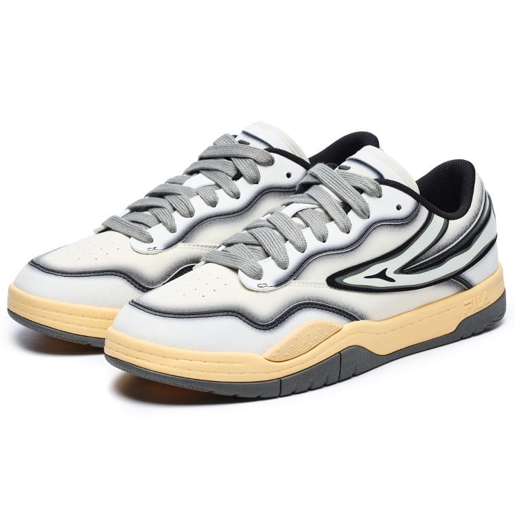 FILA Fusion T88 SKB Synthetic Leather Fashion Casual Wear Durable Low-Top Skate Shoes Men sneaker Off-White T12M232313FAB