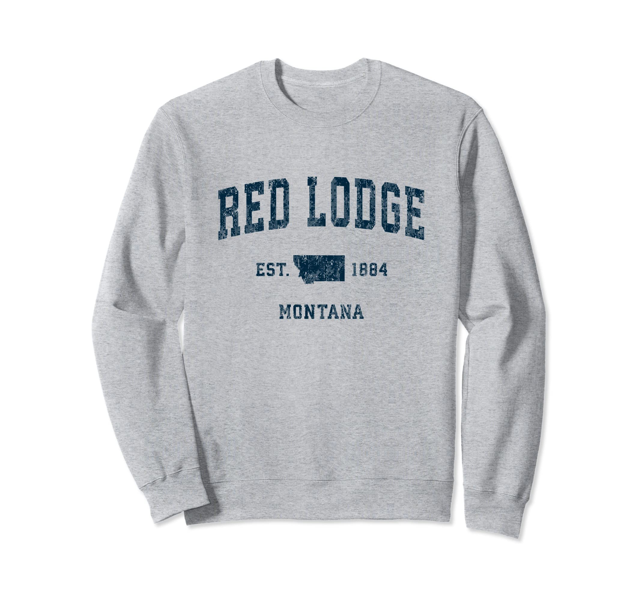 

Red Lodge Montana MT Vintage Sport Design Navy Print Sweatshirt