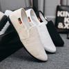Summer Linen Shoes Men's Casual Shoes Men's Lazy Shoes with One Foot, Spring and Autumn Breathable and Soft