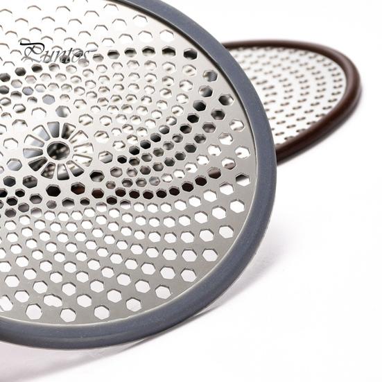 Stainless Steel Floor Drain Filter Hair Catcher with Silicone Ring Rust-Resistant Bathroom Sink Strainer Shower Drain Hair Trap Stopper