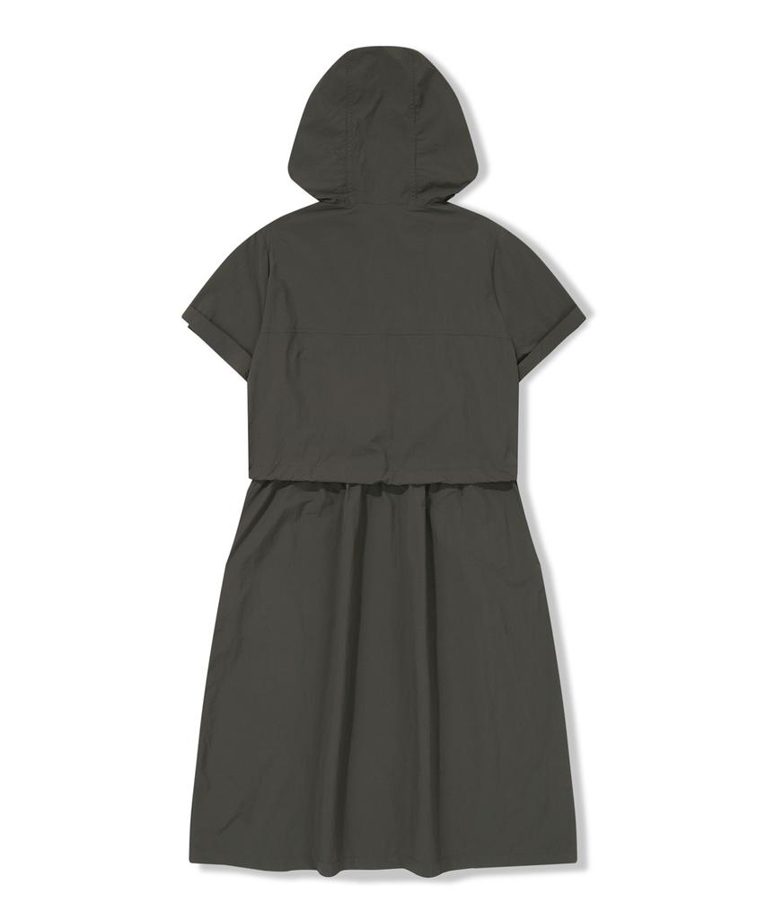 Bbc Earth Women'S Layered Hoodie Dress Khaki