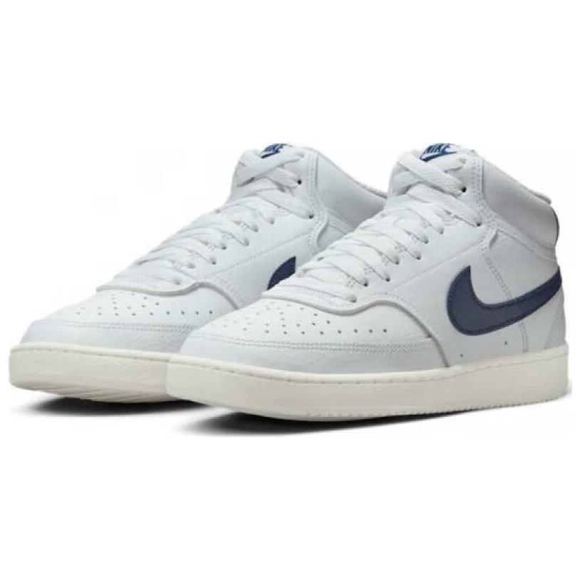 Nike Court Vision Mid top Skateboard Shoes Women's White Blue CD5436-109