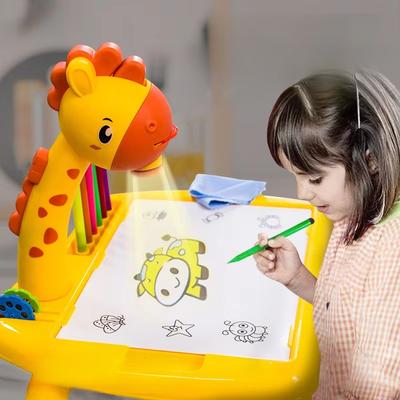 Children LED Projector Drawing Table Toy Painting Set Table Educational Board Learning Tools Painting Toys For Children