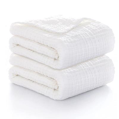 NiKiBysh Baby Bath Towel Gauze Baby Towel Bathing High Baby Bathing Set of Quick Suitable for Sensitive After Bath Diaper Changing White 6-Ply