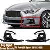 1 Pair Fog Light Cover Grille Bezels for Q50 Sport 2018-2020 62256-6HJ0A 62257-6HJ0A Replacement Auto Accessory