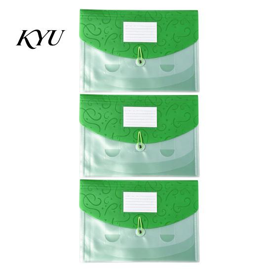 Student File Holder Expandable Document Folder with Label Slot, Layered Design Waterproof PP Envelope, Secure Rope Closure Organizer for Office