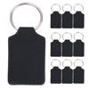 Pack Of 10 Sublimation Blank Keyring Pendant Heat Transfer PU Leather Keychains for Men Women Birthday Father's Day Gift