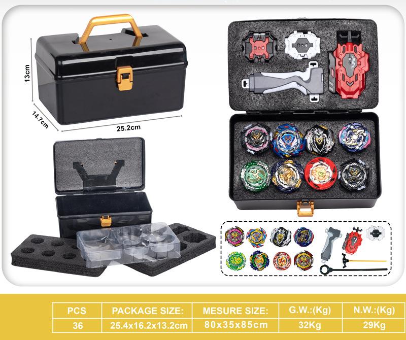 

Игрушка Взрывной Гироскоп Взрывной Гироскоп Набор для Атаки с Ящиком для Инструментов Двусторонний Запускатель Боевая Арена Дети