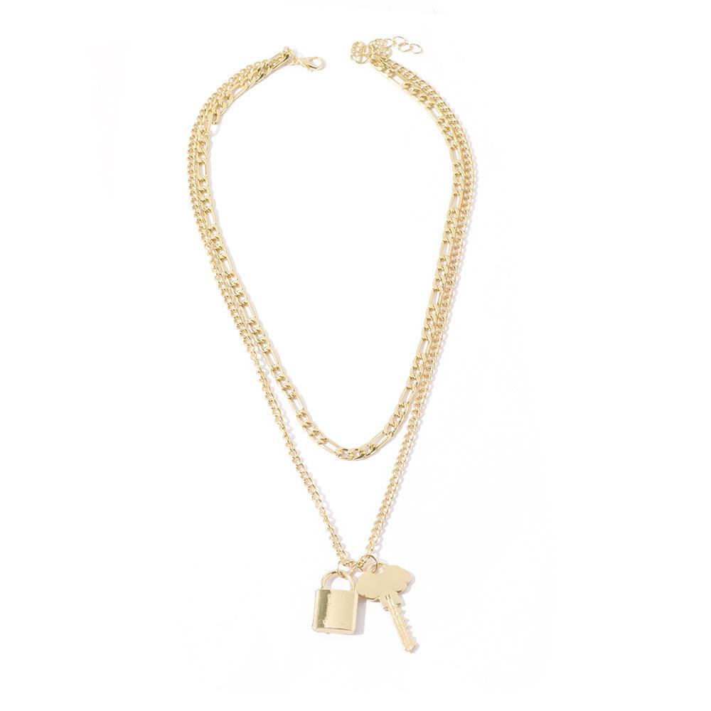 

Замок Геометрическое Элегантное Ожерелье для Женщин в Универсальном Золотом и Серебряном Идеально для Повседневной и Формальной Носки