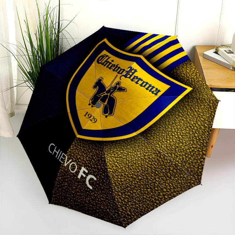 Wzór Hellas Verona FC, automatyczny składany parasol, przenośna i składana konstrukcja, 8 żeber, prezent na Boże Narodzenie lub urodziny.