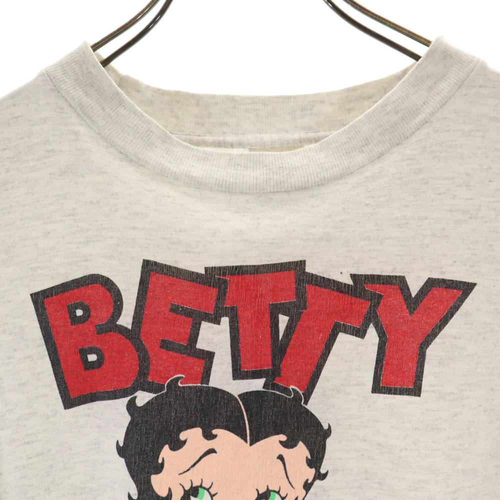 NJ CROCE 80s Made In USA Vintage Betty Boop Short Sleeve T-shirt Men's Used