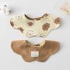Korean Style A-Type Pure Cotton Double-Sided Baby Bib for 0-2 Years