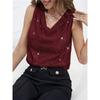 Trendy European And American Sexy V Neck Strapless Sequin Loose Short Pullover Top Women Tank Top Stylish Blouse 