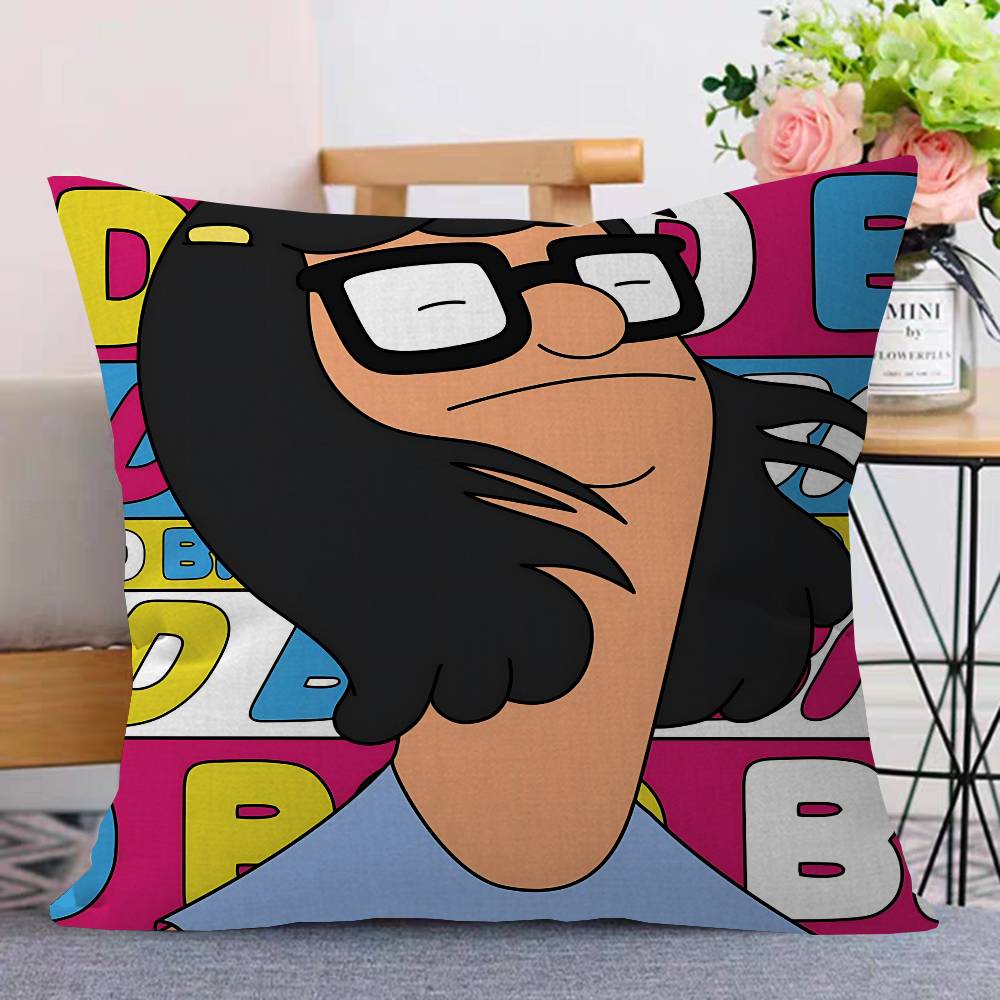 Bobs-Burgers Anmie Cushion Cover Inches Farmhouse Decor Home Throw Pillow Covers For Couch Decorations