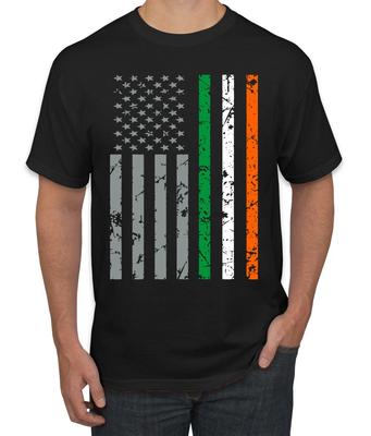Irisch-Amerikanisches Erbe USA Flagge St. Patrick's Day Herren Grafik T-Shirt