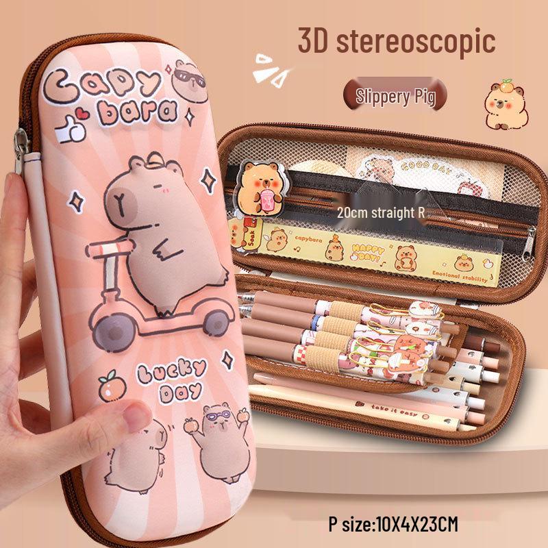 Capybara 3D Multifunctional Pencil Case - Large Capacity for Students, Boys & Girls