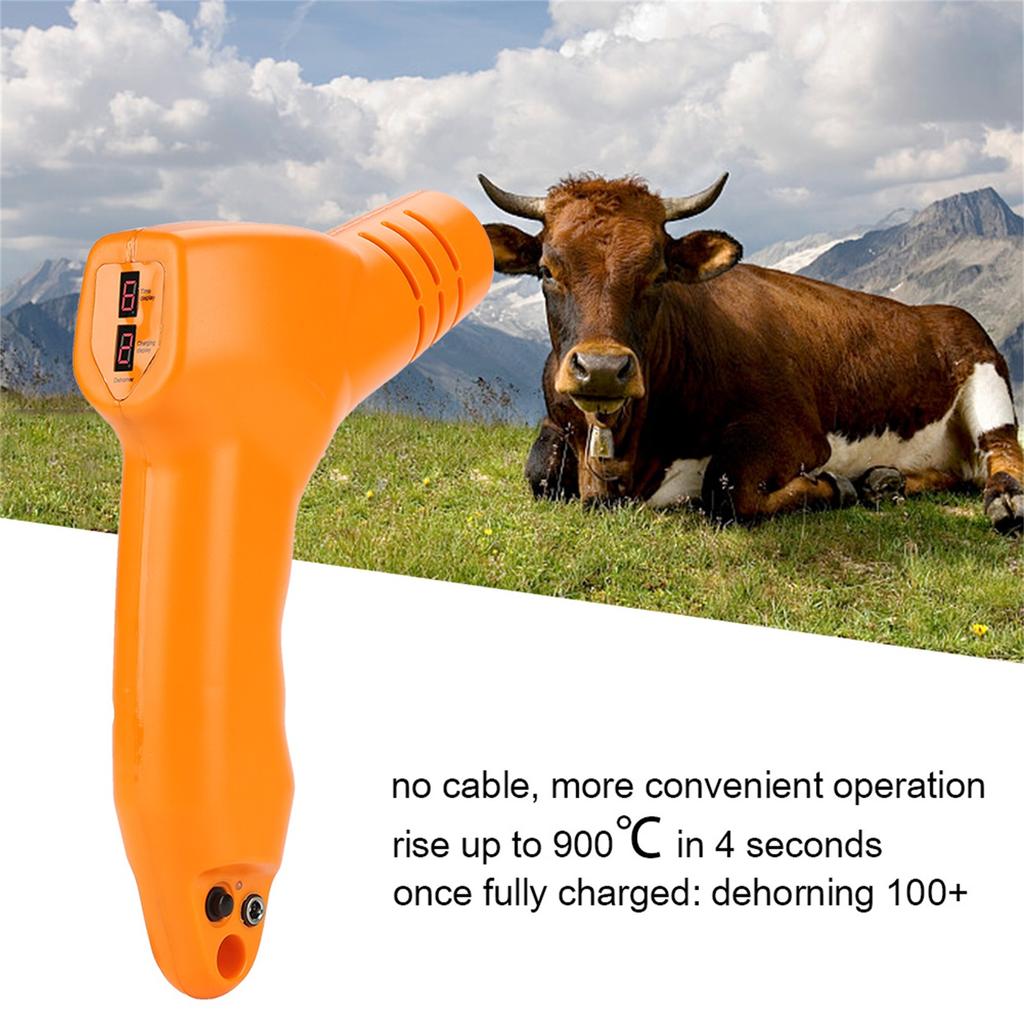 Electric Calf Dehorner Iron Bloodless Fast Heating Cattle Lamb Farm Dehorning Tool