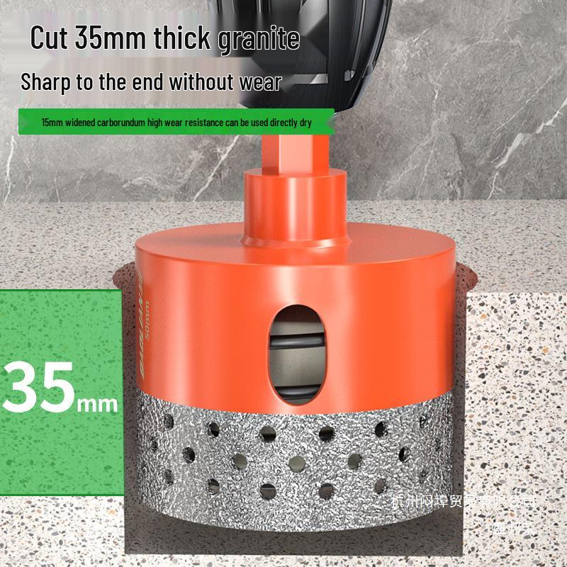 Dry Cutting Hole Saw for Marble, Rock, and Porcelain Tiles – Chip-Free Drilling Bit