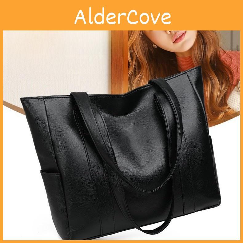 Womens Large Capacity Shoulder Bag Pu Material Fashion Handbag With Double Straps For Casual Outings