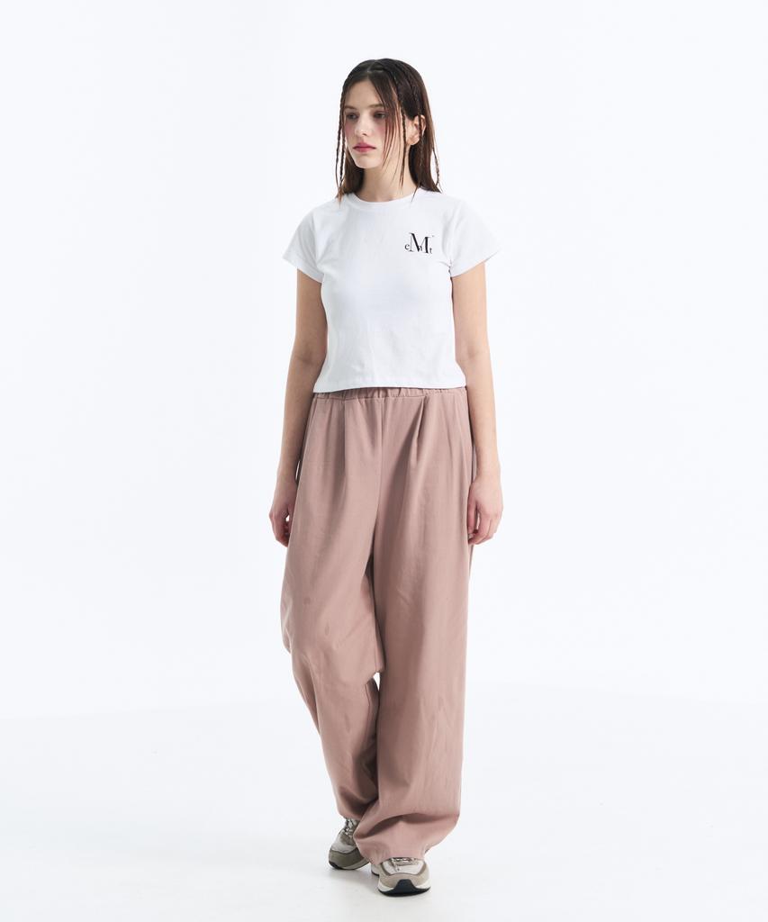 MUCENT Slogan Short Sleeve T-Shirt (Crop, Loose Fit)
