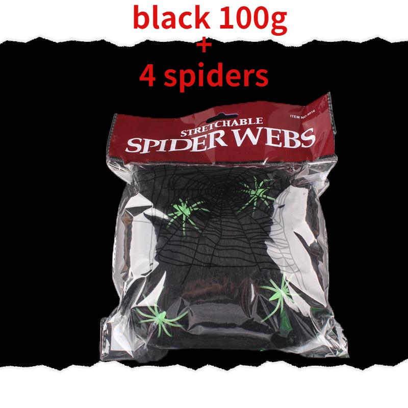 Halloween Decoration Room Haunted House Horror Spider Web Silk 20/40/100 Grams Spider Cotton 2/4/10 Spider