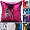 Diy Reversible Sequin Glitter Sofa Cushion Cover Pillow Case Double Color Gift