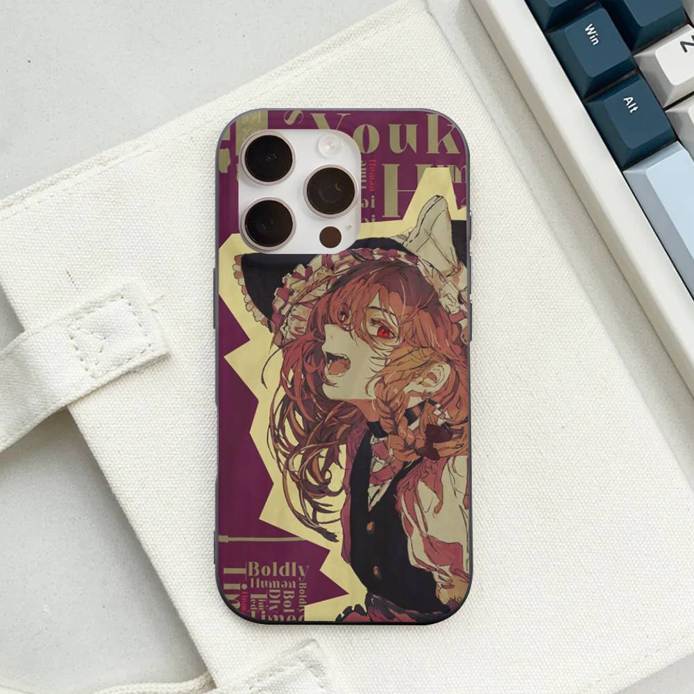 Classic Game Touhou Project For IPhone 17 16 15 11 12 13 14 Pro Max Plus Pro Corrugated Translucent Back Phone Cover
