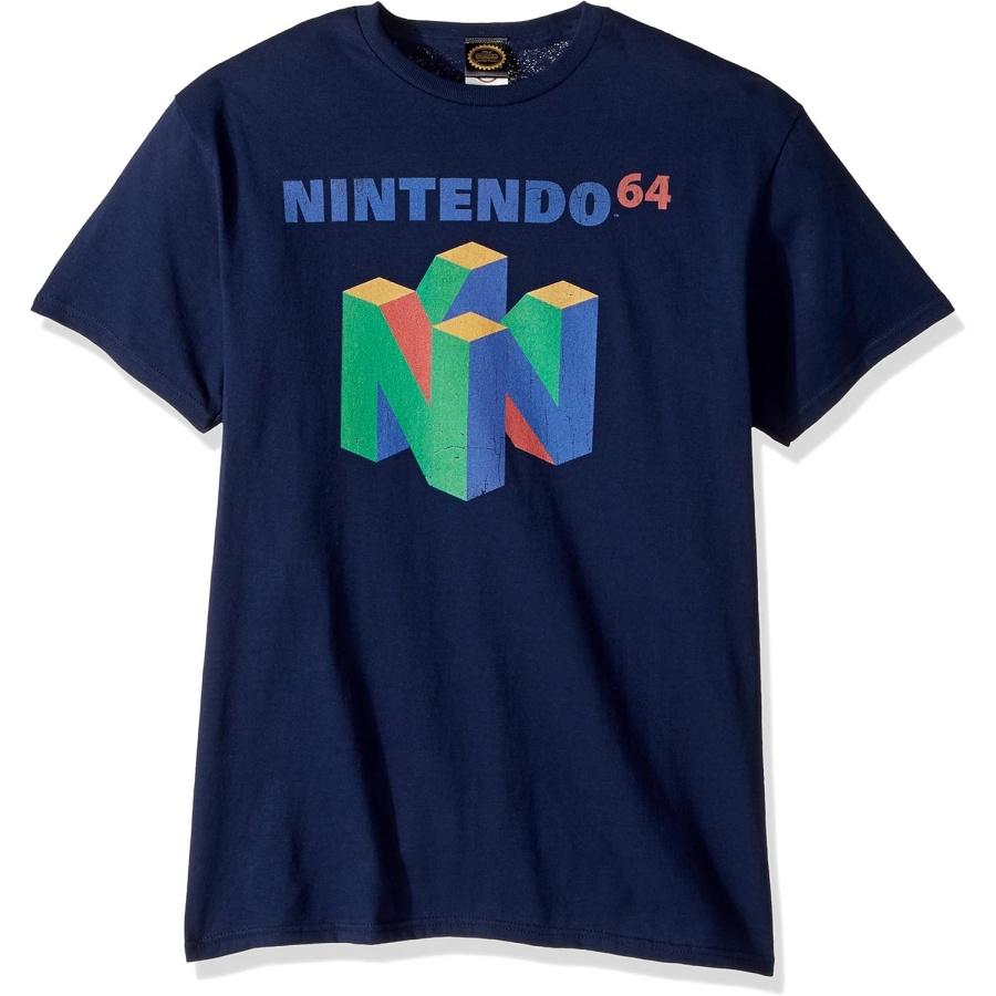 

Мужская футболка Nintendo с логотипом N64, с коротким рукавом(1) S чёрный
