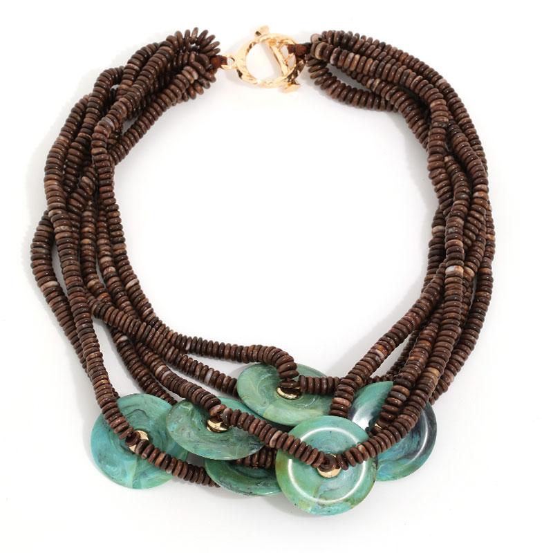 Statement Vintage Beads Necklace Handmade for Woman Girl Trendy Vintage Wedding Party Jewelry