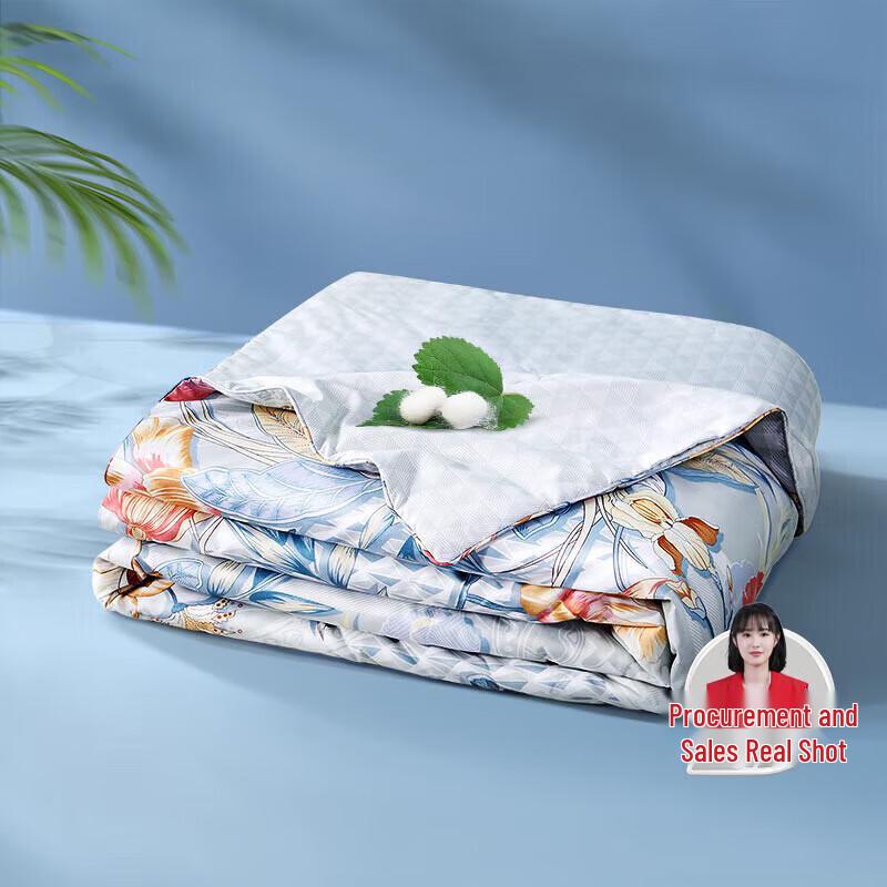 Fuanna 100% Tussah Silk Antibacterial Summer Quilt Double 203x229cm