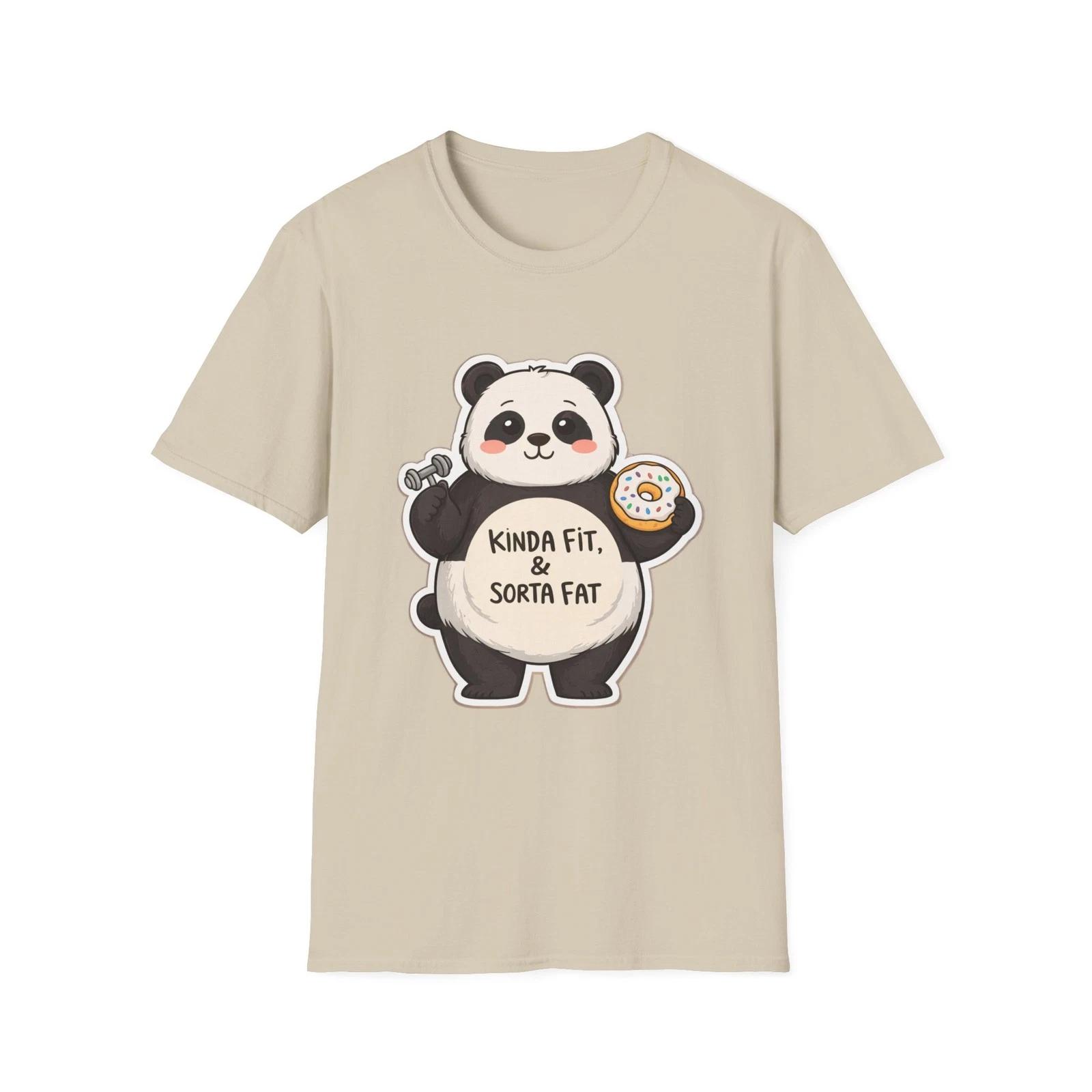 Kinda Fit Kinda Fat Panda Children s Children s T  Children s T-shirt | Cute Panda with Donut Graphic 150