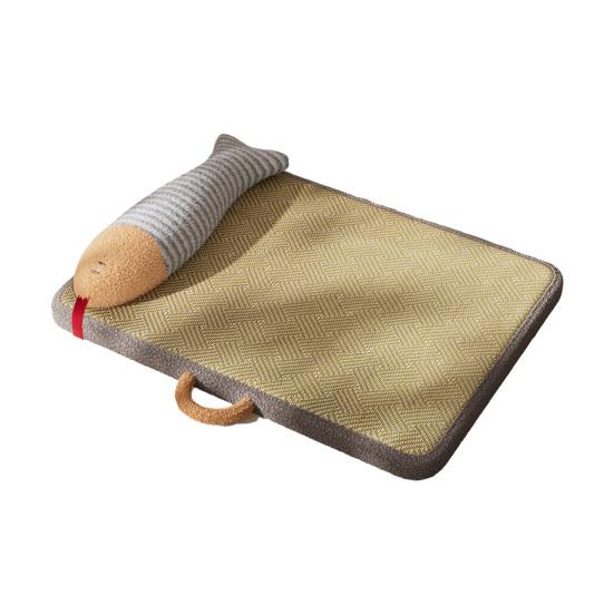 Pet Mat Cooling Rattan Fabric Breathable Anti-Slip Soft Thick Filling Sleep Heat Dissipation Summer Pet Cooling Pad
