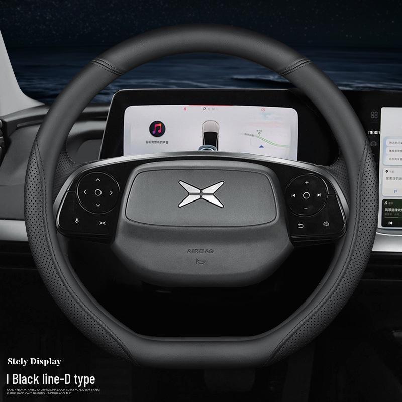 Originální kožený potah volantu Xiaopeng G6 z Nappa kůže pro modely P7, P5, G9, G3 – Ultratenký, nevyžaduje šití