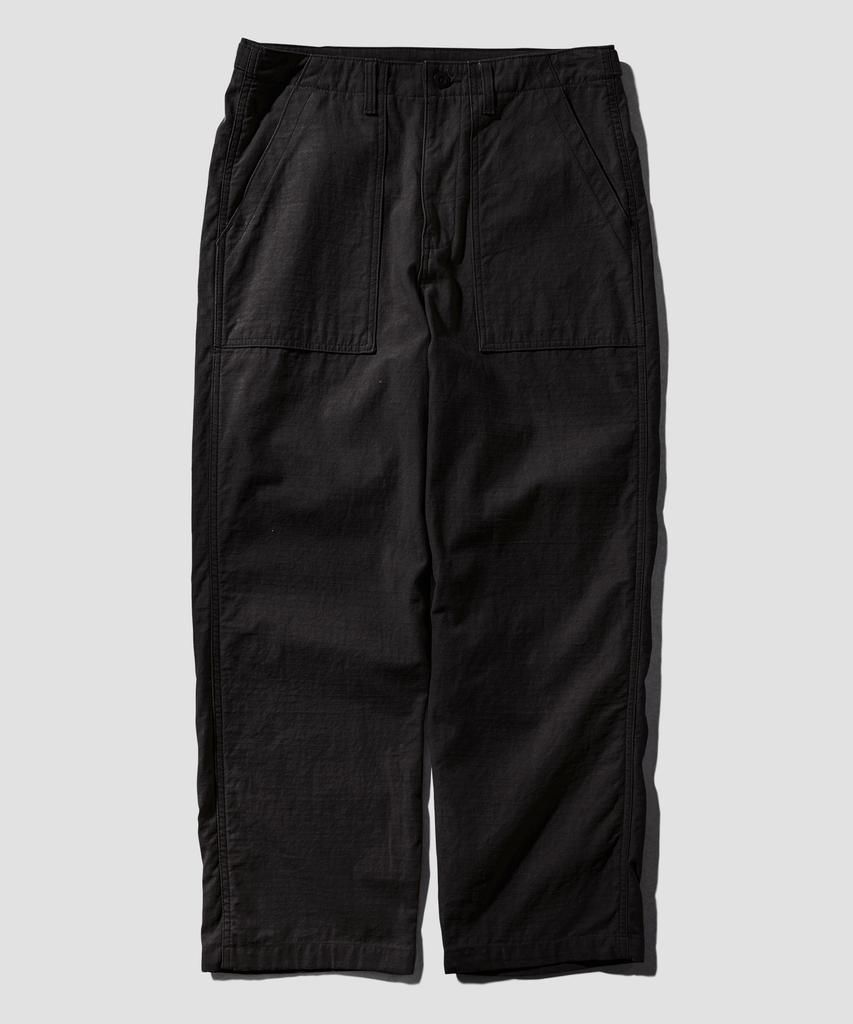 PERSTEP Rough Slub Fatigue Pants Black Julp4678