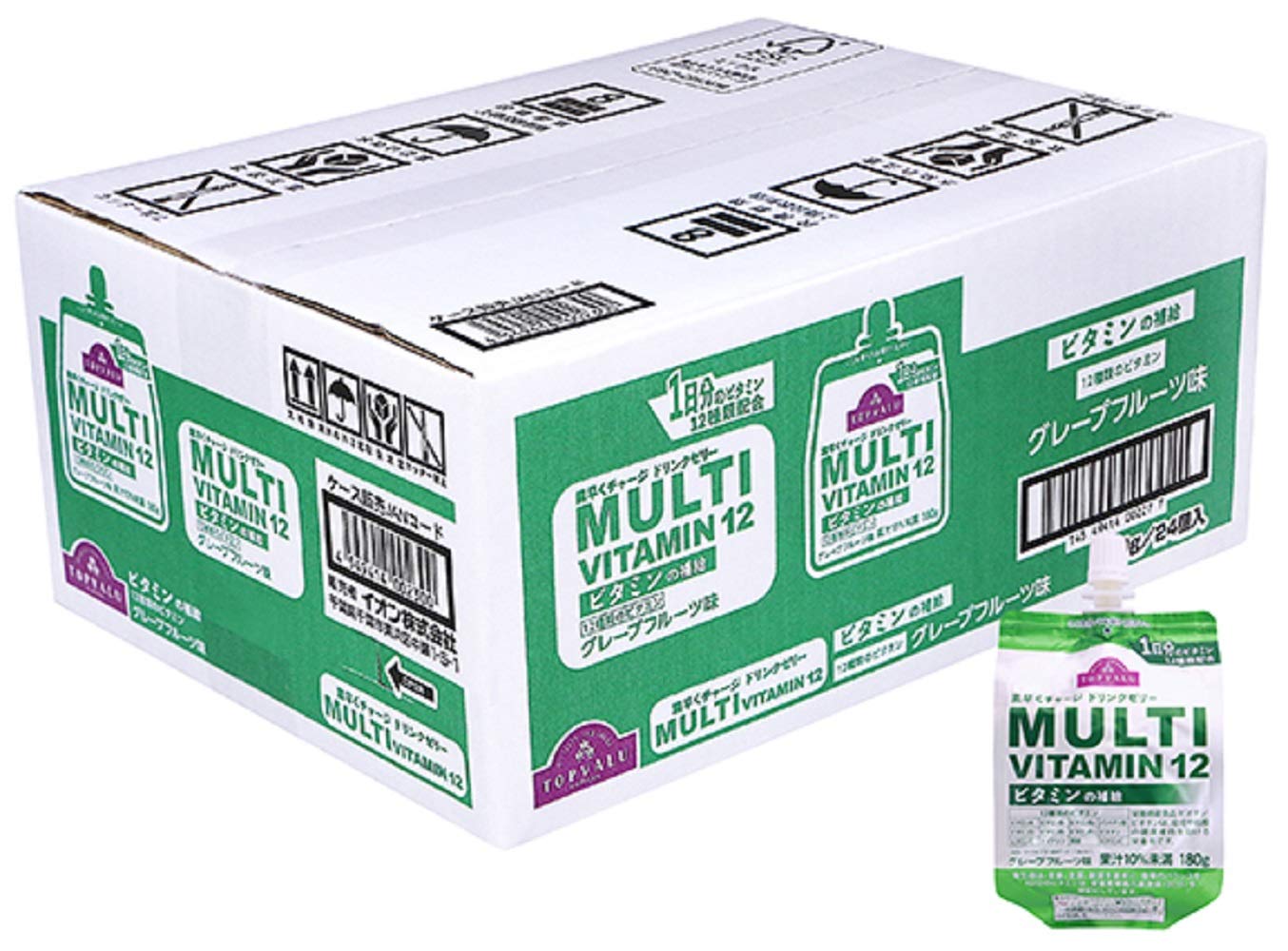 

TOPVALU Быстрозаряжающее питьевое желе со вкусом грейпфрута 180 г x 24 штуки (1 случай)