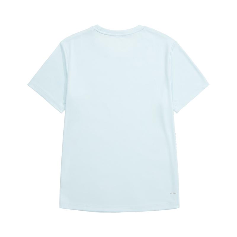 Li Ning Sports Lifestyle Series Solid Color Round Neck Comfortable Versatile Breathable Short Sleeve T-Shirt Men Tops Blue ATSU873-4