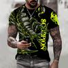 3D Print Scorpion T Shirt For Men Cool Animal Pattern T-Shirts Summer Casual Loose T-Shirts O-Neck Tops Short Sleeves Streetwear