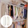 8 Pcs White ABS Plastic Rod Spacer Closet Rod End Caps, Wire Shelf End Caps, Closet System Parts,Durable Wardrobe & Closet Pole Accessories