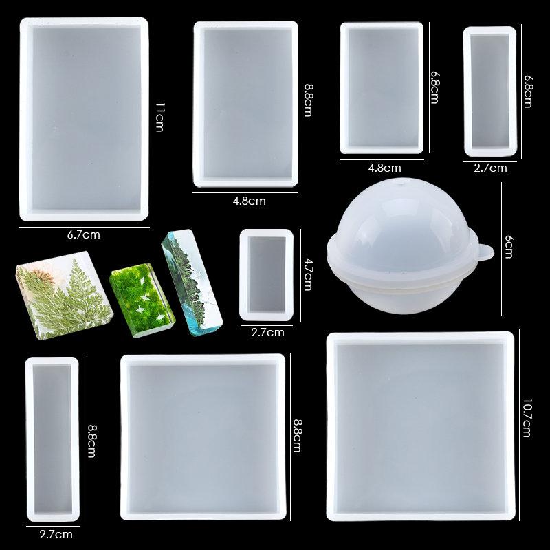 Epoxy Casting Molds Set Silicone UV Casting Tools Kits Resin Casting Molds For Jewelry Making DIY Earring Findings 16 Styles
